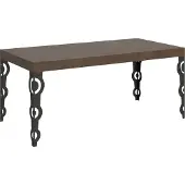 Itamoby Karamay uitschuifbare tafel, 200/460 x 90 cm, notenhout/anthraciet, poten