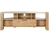CALICOSY Hoek-tv-meubel 1 lade eiken decor l120 cm