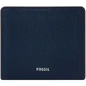 Fossil Leren portemonnee Logan RFID Small Bifold Insignia Blue donkerblauw