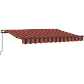 vidaXL Uitschuifbare luifel Oranje 250 x 200 cm Stof