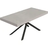 Itamoby Niket kasjmier uittrektafel, 200/460 x 90 cm, met antracietkleurige poten