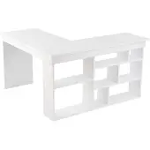 Skye Decor , Vesper - Natuurwit, Bureau, Natuurwit, 100% melaminecoating, 130 x 120 x 72 cm