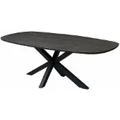 Zita Home : Deens ovaal eettafel – 240 cm – Zwart – Mangohout