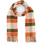 s.Oliver Sjaal beige gemêleerd / bruin gemêleerd / grijs gemêleerd / oranje gemêleerd