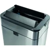 MAUL 9504094 Afvalbak 40 l RVS (b x h x d) 456 x 667 x 277 mm Zwart, Zilver Met voetpedaal 1 stuk(s)