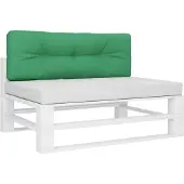 vidaXL Palletkussen 120x40x12 cm stof groen