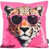 Gek op kussens! Sierkussen funky jaguar | 45 x 45 cm | katoen/polyester