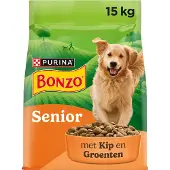 Bonzo Senior met kip en groenten - voor honden vanaf 7 jaar - 15 kg