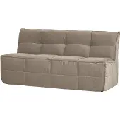 Vtwonen Cluster Eetbankje Met Rugleuning 164 cm - Velvet - Warm Taupe