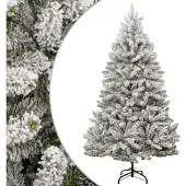 vidaXL Kunstkerstboom met scharnieren en sneeuw 180 cm