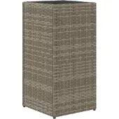 vidaXL Plantenbak 30x30x60 cm poly rattan grijs
