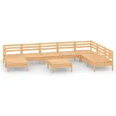 vidaXL 9-delige Loungeset massief grenenhout