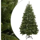 vidaXL Kunstkerstboom met scharnieren en standaard 240 cm groen