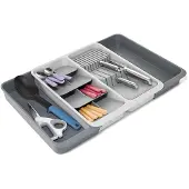Joseph Joseph DrawerStore Uitschuifbare meerlaagse bestelinzet met messenorganiser