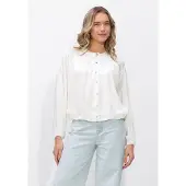 NUKUS Dames Blouses Elly Blouse - Wit - Maat L