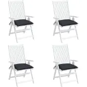 vidaXL Stoelkussens 4 st 40x40x7 cm oxford stof zwart