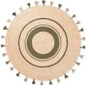 Hanse Home Vloerkleed Basil Rond - Natuur Goud Groen ⌀150 cm