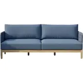 Eurofar Kolbe sofa 3-seater navy steel/braided navy/acacia teak look