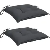 vidaXL Stoelkussens 2 st 50x50x7 cm oxford stof antracietkleurig