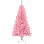 vidaXL Kunstkerstboom met standaard 150 cm PVC roze