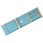 BS Toys Sjoelbak Kinderen & Familie – Houten Shuffleboard GA523 – Sjoelen - familiespel - 18 Schijven – Perfect Sinterklaas Cadeau – Kerstspel – Gezelschapsspel voor Jong & Oud