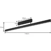 LUCANDE Plafondlamp , Mylosh, dimbare, Zwart, Eetkamer, Aluminium, Modern