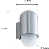 LINDBY Buitenverlichting , Pilva, dimbare, Metallic, Balkon, Aluminium, Modern