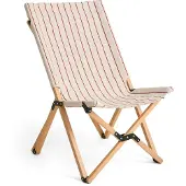 HAY Outdoor Market Opklapbare Stoel Beige with red stripe