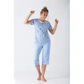 Hajo dames pyjama blauwe panter | Maat 40/42