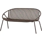 Woood Bruce Bank 2-Zits - Polypropeen/Metaal - Paars/Bruin - 74x131x74
