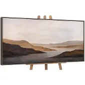 YS Canvas schilderij handgeschilderd soft dawn abstract – -Art Gallery – Luxe wanddecoratie voor woonkamer – Modern schilderij voor slaapkamer en hal