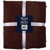 Mars & More Plaid Visgraat Bruin 140x200cm