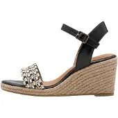 Tamaris Sandalen met riem beige / zwart / wit
