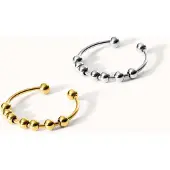 Purelei Ring 'Shade Anxiety' goud / zilver