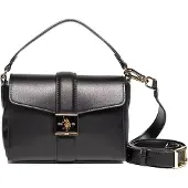 U.S. POLO ASSN. handtas schoudertas Margaret Flap Handle Bag Black zwart
