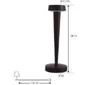 LUCANDE Buitenverlichting , Lea, dimbare, Roestbruin, Woonkamer, Metaal, Modern