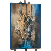 YS Canvas schilderij groot handgeschilderd elegante abstractie verfijnd – -Art Gallery – Luxe wanddecoratie voor woonkamer – Modern schilderij voor slaapkamer en kantoor