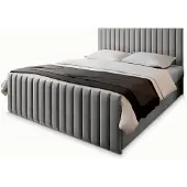 Masseno Boxspring ARION 180x200 cm met matras en topper, bedkasten - Lichtgrijs