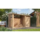 Intergard Houtberging haardhoutberging + tuinschuur 130x344x199cm