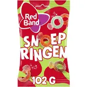 Red Band Snoepringen Zuur Zakje (12x102 g)