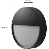 Arcchio Buitenverlichting , Gravo, Zwart, Balkon, Metaal, Modern