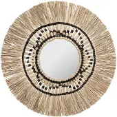 Atmosphera Cane 78 Cm Wall Mirror Beige