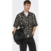 Only & Sons Overhemd 'ONSHARVI' kaki / zwart
