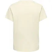 ONLY zwangerschaps T-shirt ecru Dames Katoen Ronde hals Effen - maat XL