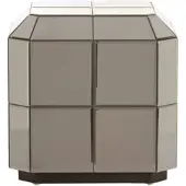 Light & Living LUCIANO zuil glas bruin 40x40x40 cm display zuil -