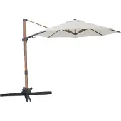 Axi Solis Zweefparasol Ø 300cm Houtlook/beige