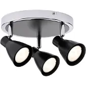 Paulmann Plafondlamp Spot 2Simple LED, 3x3,5W GU10, 230V, zwart, chroom