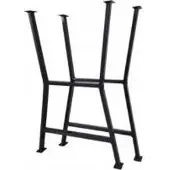 QLS 2x Tafelpoten, tafelonderstel, tuintafel, parktafel, stalen poten, zwart, MADRIT 9458