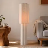 LumenXL Japandi vloerlamp Hika linnen