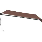 vidaXL Luifel automatisch uittrekbaar 400x300 cm bruin